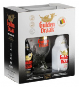 Пиво Gulden Draak gift pack / Пивной подарочный набор Гулден Драк (2*0,33 + бокал)