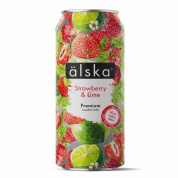 Сидр Älska Strawberry & Lime / Альска Клубника и Лайм ж/б, 0,44